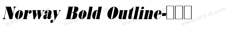Norway Bold Outline字体转换